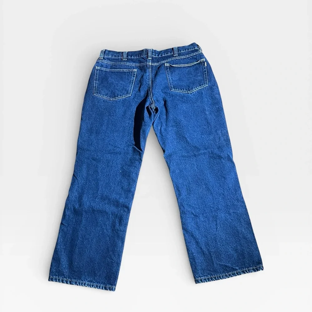 REDHEAD DARK BLUE FLANNEL LINED WINTER DENIM JEANS GREAT COND 38 x 32